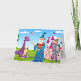 Tarjeta Mago Knight Dragon Hale Tale Kids Fab Colorful