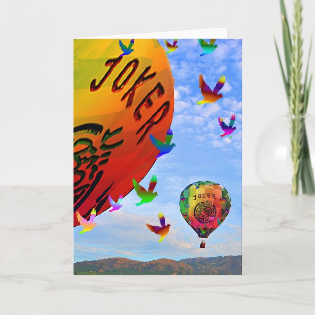 Tarjeta Mah Jongg Balloon Notecard (Anverso)