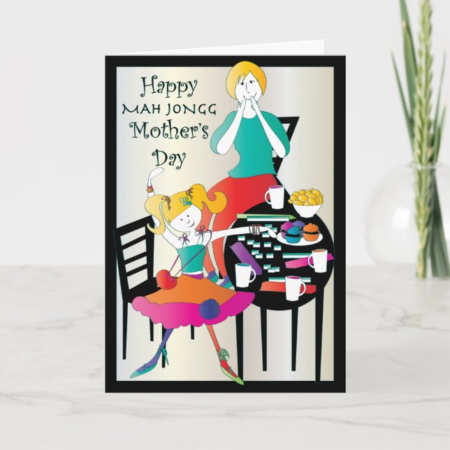 Tarjeta Mah Jongg Día de la Madre 2 (Anverso)