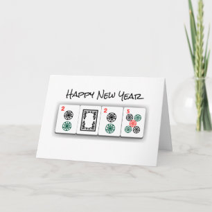 Tarjeta Mah Jongg Feliz Año Nuevo