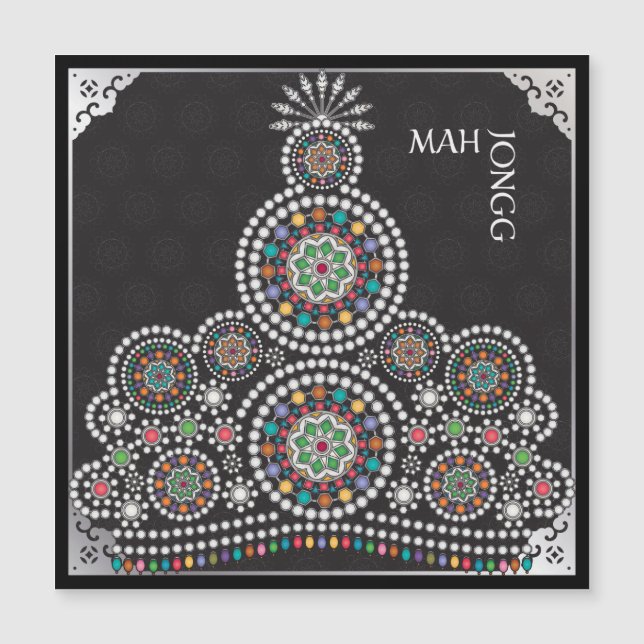 Tarjeta Mah Jongg Limerick Taj Magnet (Anverso)