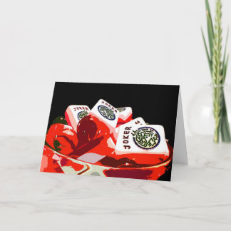 Tarjeta Mah Jongg Notecard Bowl de bromistas