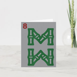 Tarjeta Mahjong Bamboo Sozu Ficha de Ocho Bams Chino Mah