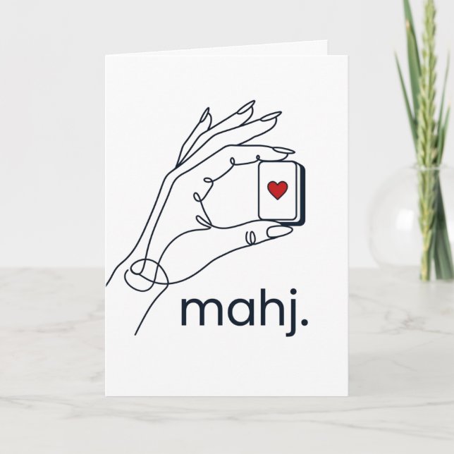 Tarjeta Mahjong Chic Personalizado  (Anverso)