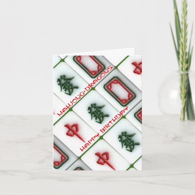 Tarjeta Mahjong-dragones (Anverso)