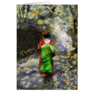 Tarjeta Maiko de luna