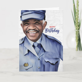 Tarjeta Mail Carrier African American Male Birthday