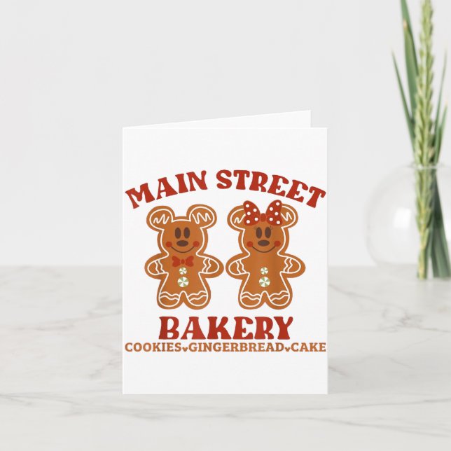 Tarjeta Main Street Bakery Cookies Gingerbread Cake Christ (Anverso)