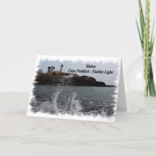 Tarjeta Maine Cape Neddick - Luz Nubble