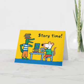 Tarjeta Maisy y sus amigos disfrutan de la biblioteca