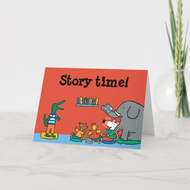 Tarjeta Maisy y sus amigos se ríen de la historia (Anverso)