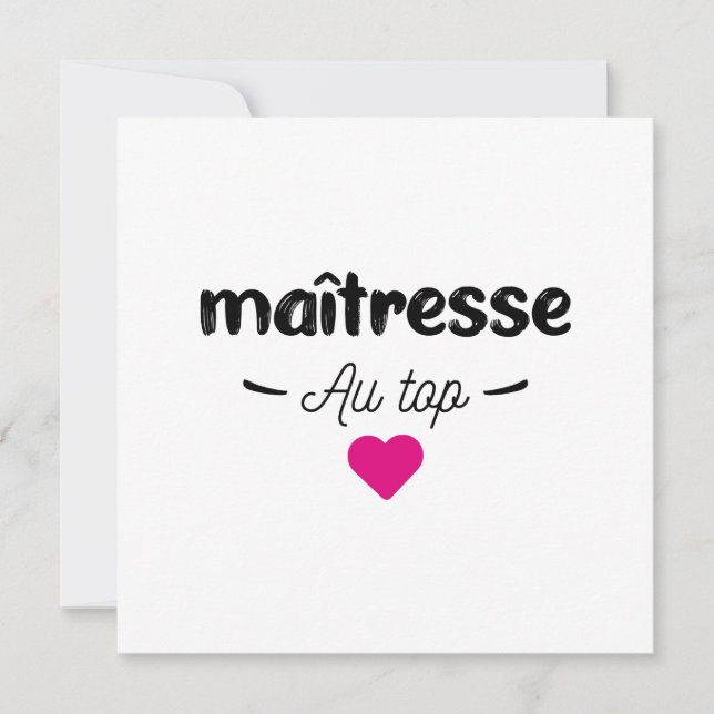 Tarjeta Maitresse au top (Anverso)