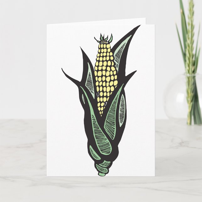 Tarjeta Maíz en la Mazorca Granja Rústica Verdura (Subido por el creador)