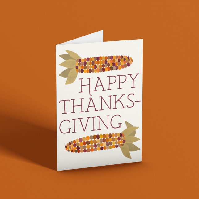 Tarjeta Maíz o maíz indio Feliz Acción de Gracias (Subido por el creador)