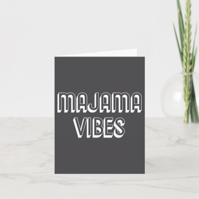 Tarjeta Majama Vibes - Divertido Gujarati  (Anverso)