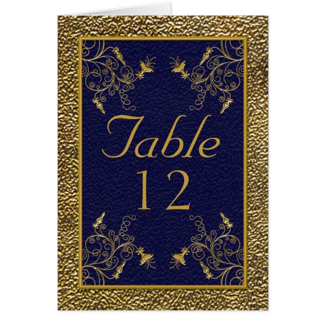 Tarjeta Majestic Navy Gold Table (Frente)