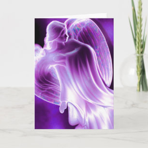 Tarjeta Majestic Purple Angel Greet Card