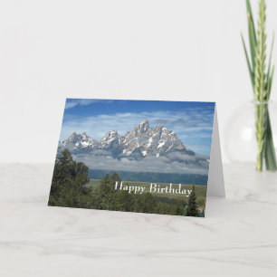 Tarjeta Majestic Teton Mountains Foto Cumpleaños