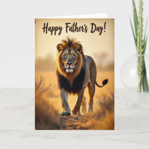 Tarjeta Majestuosa del Día del Padre León