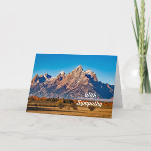 Tarjeta Majestuosas montañas Teton Fotografía de Otoño Sim