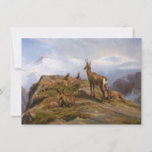 Tarjeta Majestuoso Chamois en las montañas (Rosa Bonheur)