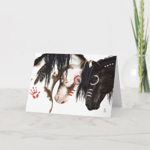 Tarjeta Majestuosos caballos nativos americanos por BiHrLe