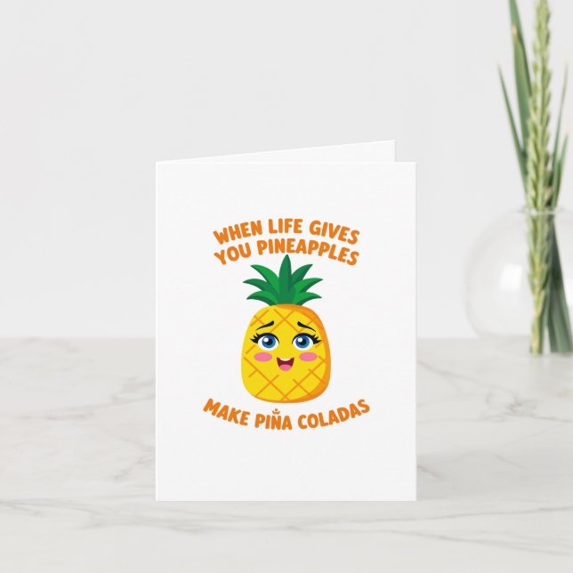 Tarjeta MAKE PINA COLADA Sweet Pineapple Card (Anverso)