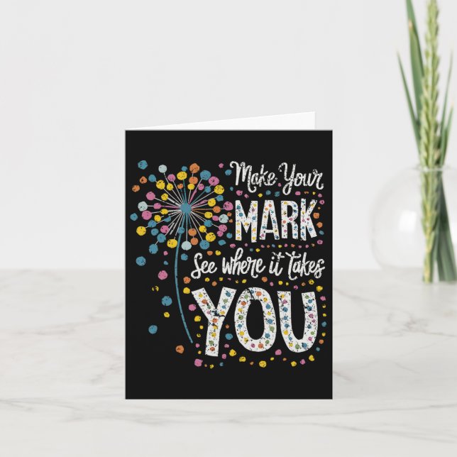 Tarjeta Make Your Mark Happy Dot Day 2024 Dandelion (Anverso)
