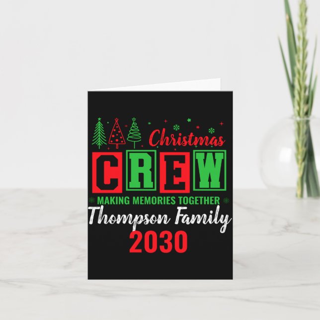 Tarjeta Making Memories Together Ized Christmas Crew  (Anverso)