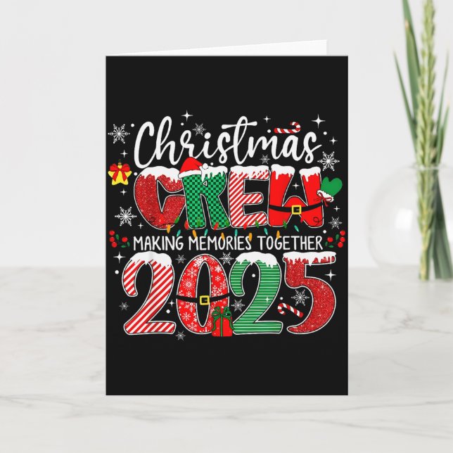 Tarjeta Making Memories Together Xmas Pajamas Family Chris (Anverso)