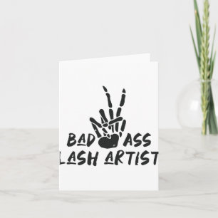 Tarjeta Mal artista de latigazos Skelleton Halloween Lash 
