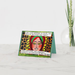 TARJETA MAL CHICA ART NOTECARD