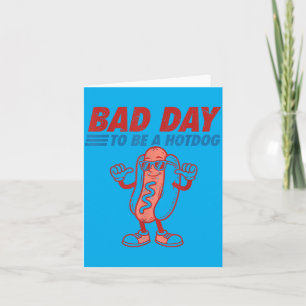 Tarjeta Mal Día Para Ser Hotdog Divertido 4 De Julio Hombr