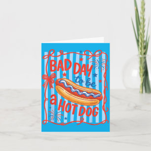 Tarjeta Mal Día Para Ser Un Hot Dog Divertido Bbq Parrilla