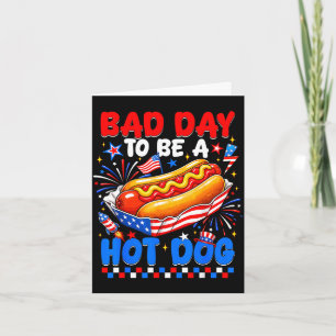 Tarjeta Mal día para ser un hot dog divertido parrilla a l