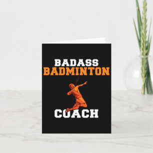 Tarjeta Mal entrenador de Badminton