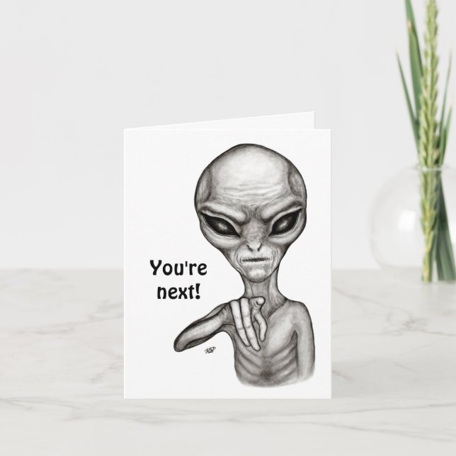 Tarjeta ¡Mala Alien, eres la siguiente! (Anverso)