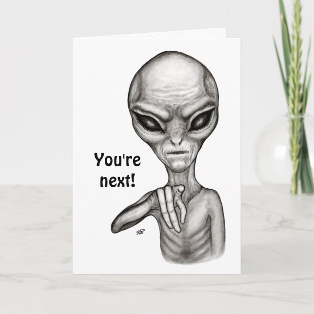 Tarjeta ¡Mala Alien, eres la siguiente! (Anverso)
