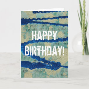 Tarjeta Malabarismo azul metálico, ¡Feliz cumpleaños!