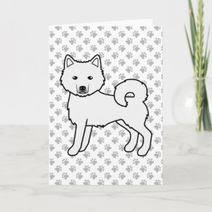 Tarjeta Malamute de Alaska blanco perro de dibujos animado