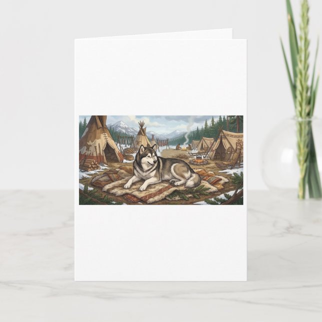 Tarjeta Malamute Nativo   (Anverso)