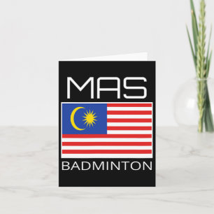 Tarjeta Malasia: Equipo de Dminton Atleta Malasia con band