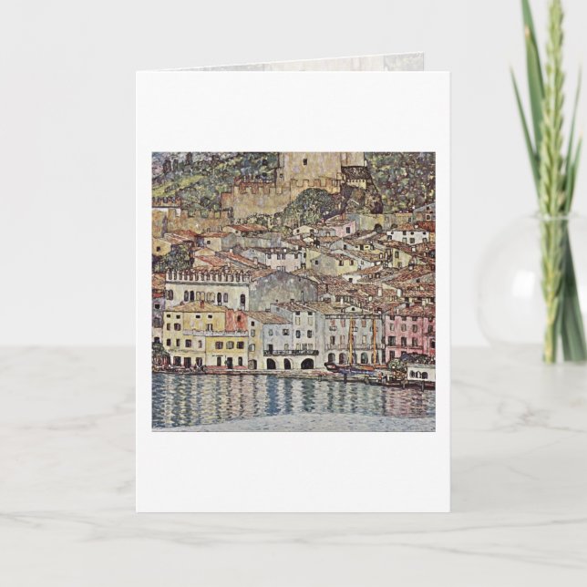 Tarjeta Malcesine En El Lago Garda Por Gustav Klimt (Anverso)