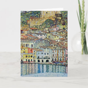 Tarjeta Malcesine en el lago Garda por Gustav Klimt