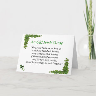 Tarjeta maldición del irlandés