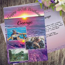 Tarjeta Malecon Sunset Birthday 0911