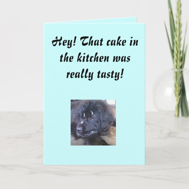 Tarjeta Malentendido de la tarta de cumpleaños (Anverso)