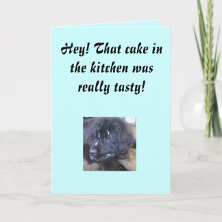 Tarjeta Malentendido de la tarta de cumpleaños