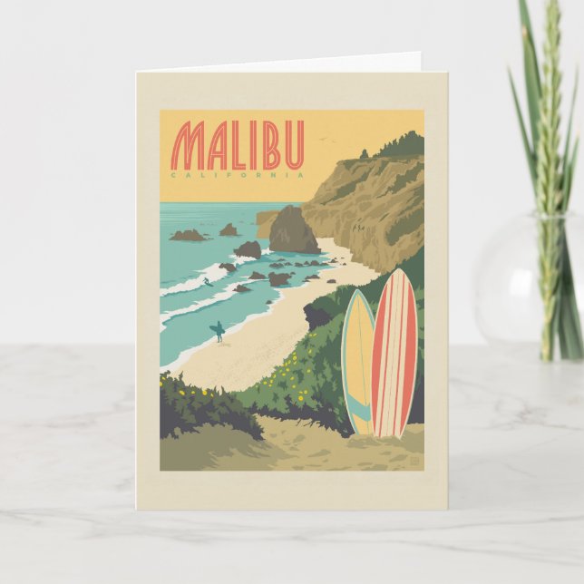 Tarjeta Malibu, California (Anverso)
