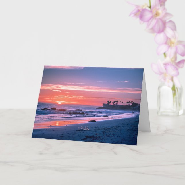 Tarjeta Malibu, fotografía pintoresca de CA (Orquídea)